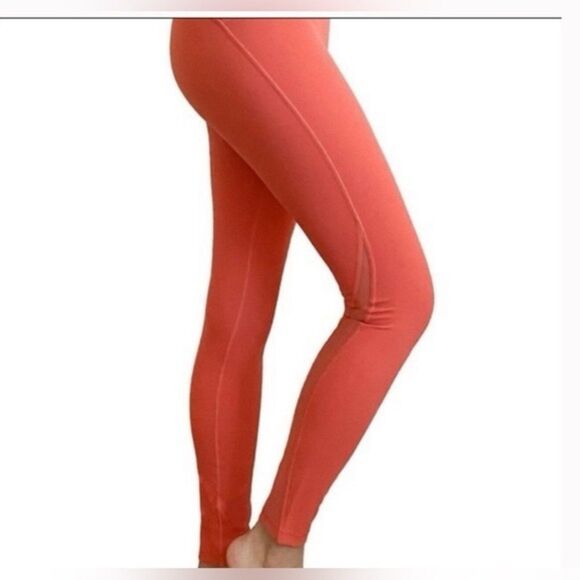 lululemon athletica Pants - Lululemon Poppy Coral Train Times High-Rise 25" Yoga Inspired Tight Size 6